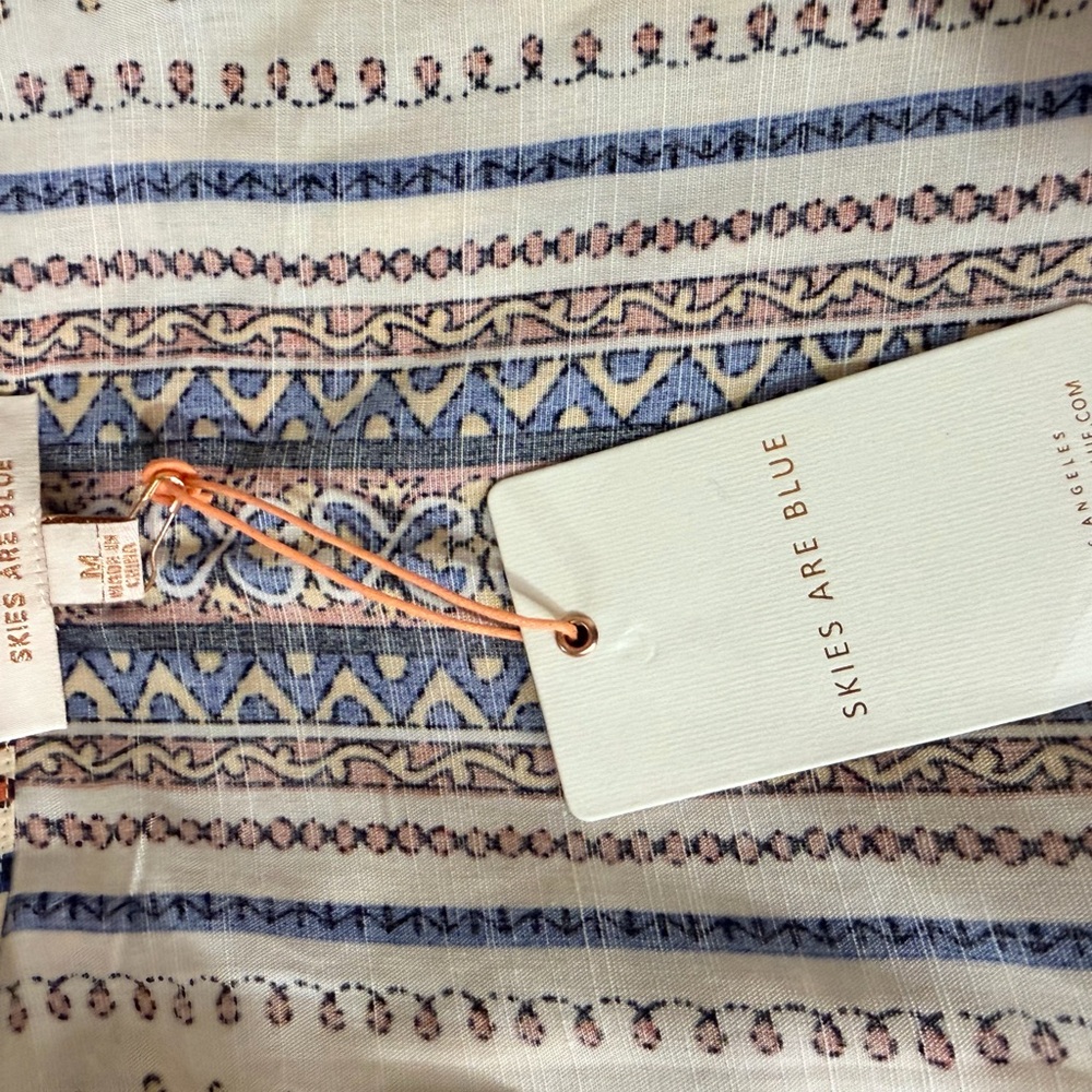 Skies Are Blue Multicolor Patterned Wrap Robe - Picture 7 of 7